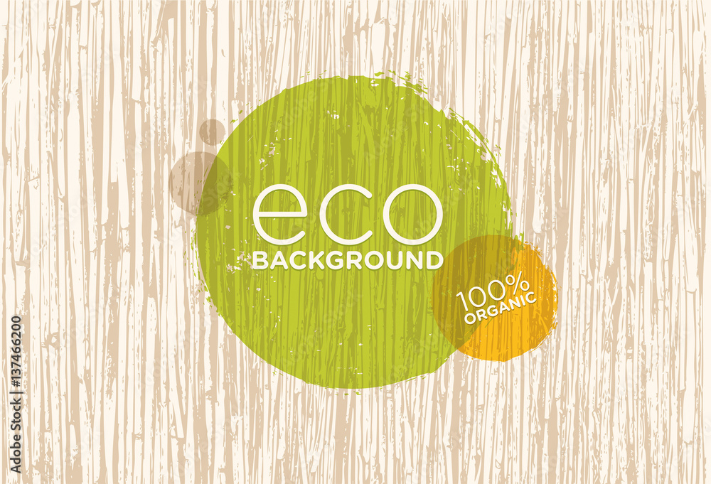 Spa Retreat Organic Eco Background. Nature Friendly Vector Concept - obrazy, fototapety, plakaty 