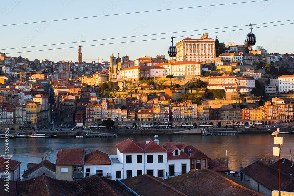 View of Douro river in the old city centre, Porto, Portugal. View of Douro river in the old city centre, Porto, Portugal.