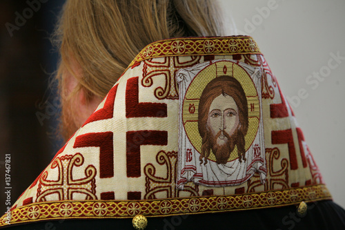 hand embroidered bishop vestment photo