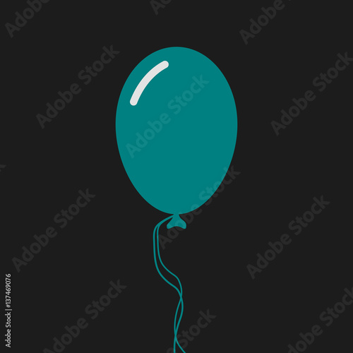 Blue balloons icon vector

