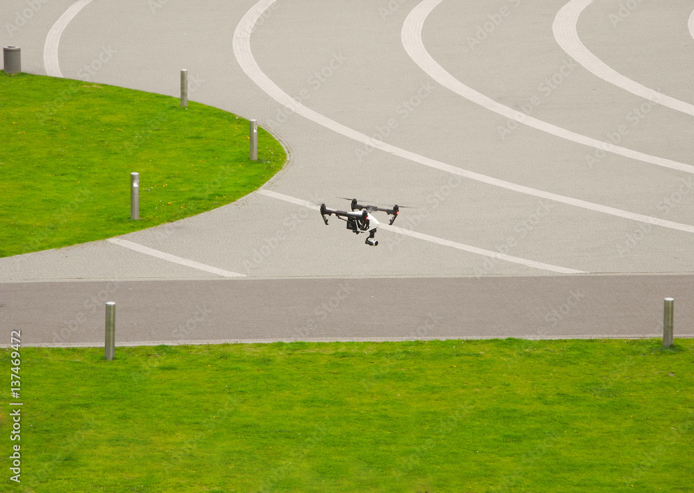 Obraz premium Quadrocopters on takeoff.