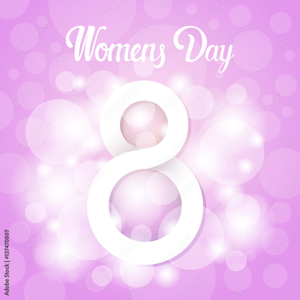 8 March International Women Day Greeting Card Flat Vector Illustration 8 March International Women Day Greeting Card Flat Vector Illustration