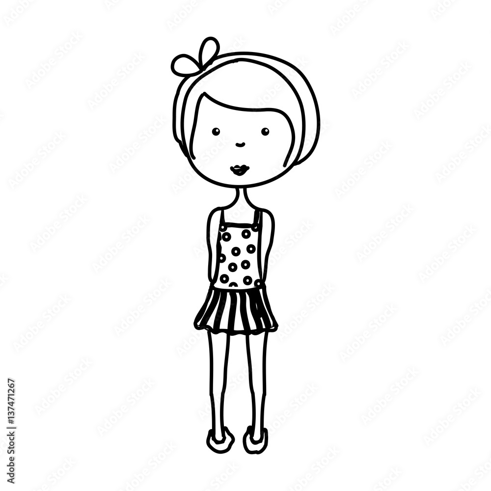 little girl drawing isolated icon vector illustration design little girl drawing isolated icon vector illustration design