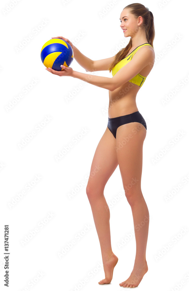 Young woman beach volleyball player Young woman beach volleyball player