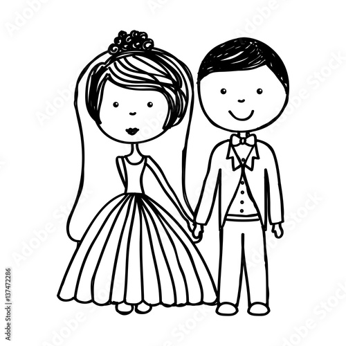 just married couple icon vector illustration design