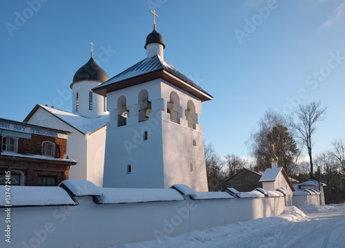 Entrance to the Temple of the Reigning Icon of the Mother and the bell tower, Kratovo settlement