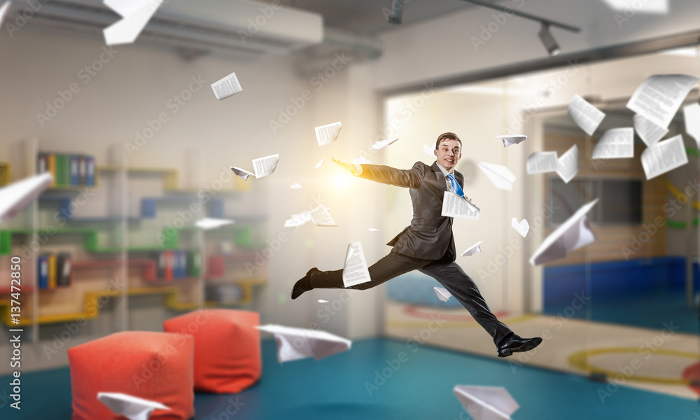 Fototapeta premium He is got the deal. Mixed media . Mixed media