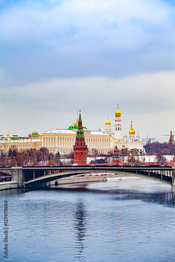 The Kremlin, Moscow, Russia. kremlin in winter