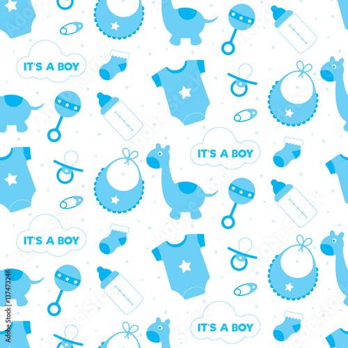 Baby Boy Seamless Background