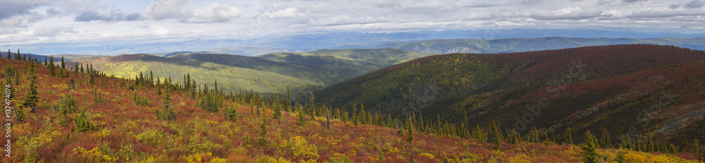 Landscape along Top of the World Highway, Yukon, Canada Landscape along Top of the World Highway, Yukon, Canada