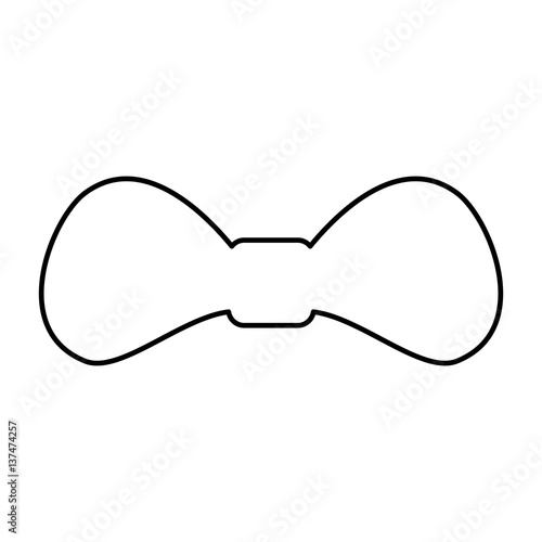 bowtie elegant hipster style vector illustration design