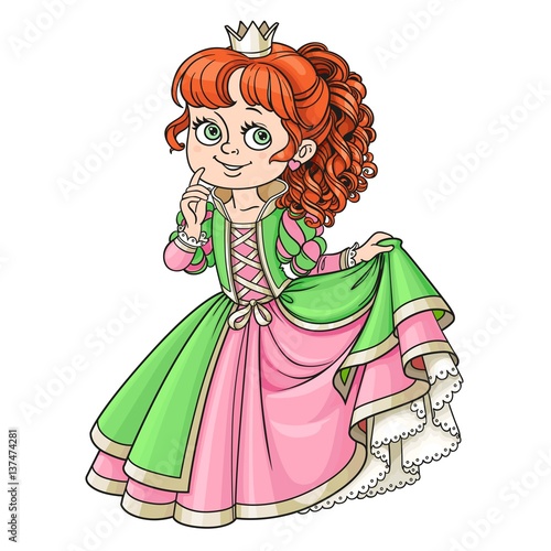 Lovely princess color isolated on a white background
