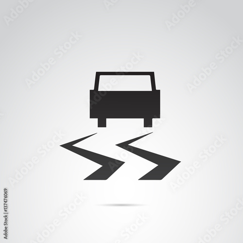 Road vector sign.
