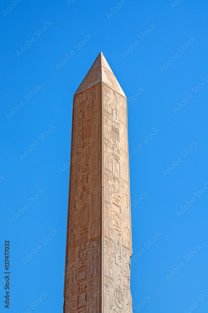 Obelisk in the ruins of Karnak temple