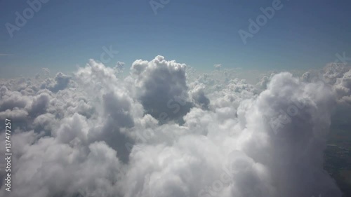 Flight sideways Above Clouds 4K perfect loop