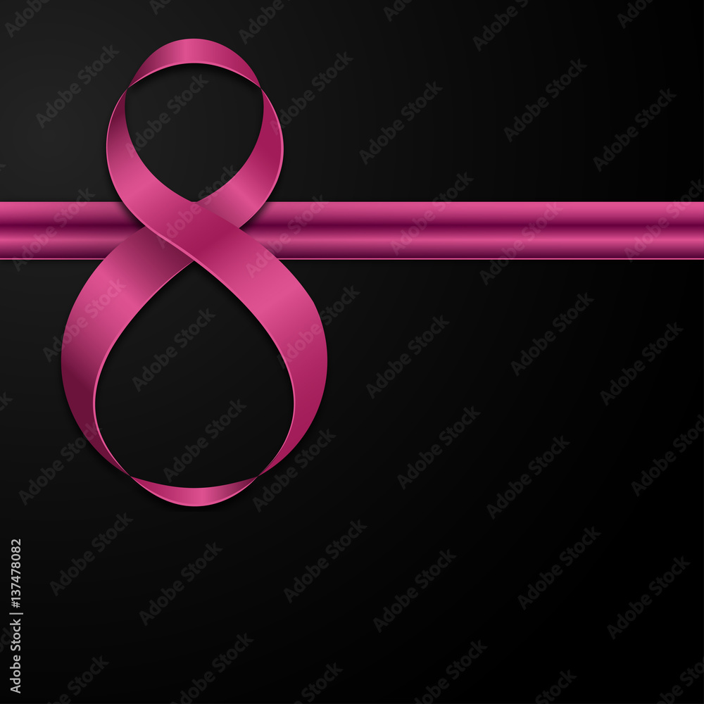 Shape the Breast. Vector Illustration on a Black Background Stock