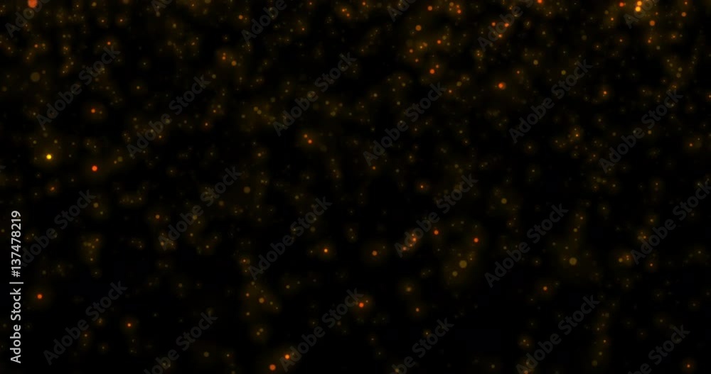 Abstract Gold Particles on Black Background Abstract Gold Particles on Black Background