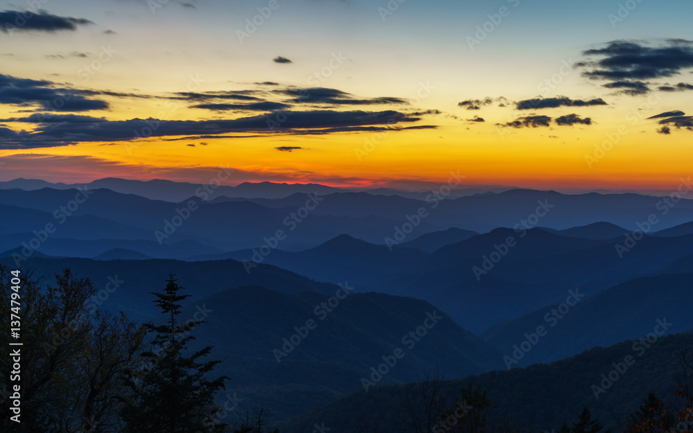 Sunset on the Blue Ridge Parkway 