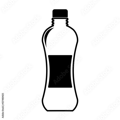 bottle drink silhouette isolated icon vector illustration design