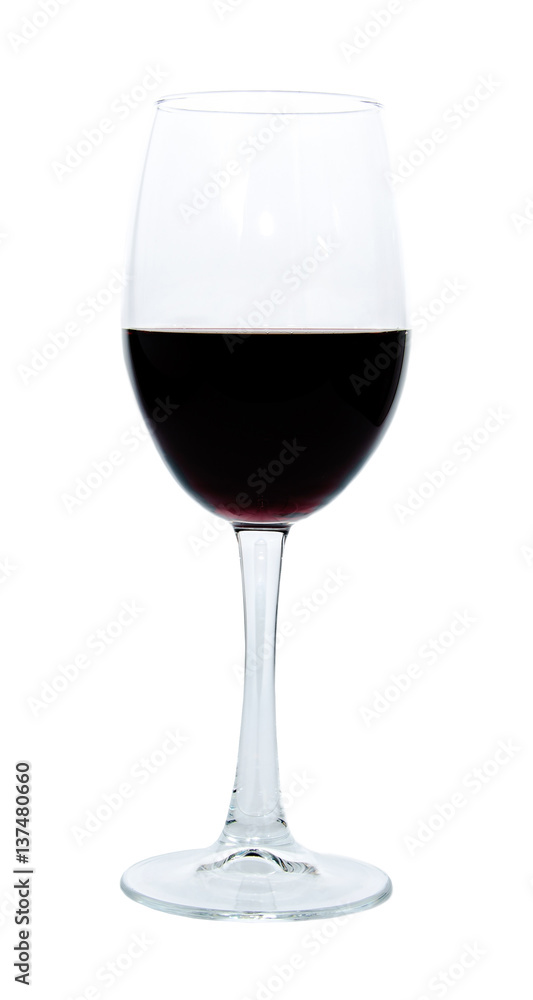 Red wine glass isolated on white background Red wine glass isolated on white background