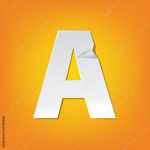 A capital letter fold english alphabet New design