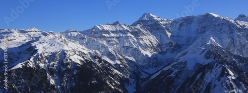 Majestic mountain Hausstock in winter
