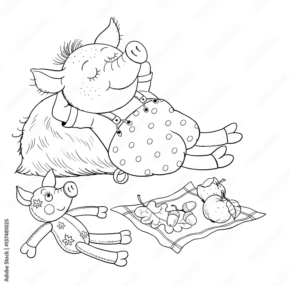 95 Coloring Pages Cute Pig  Best Free