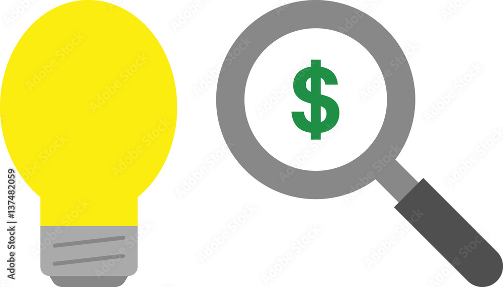 Light bulb with magnifier includes dollar Light bulb with magnifier includes dollar