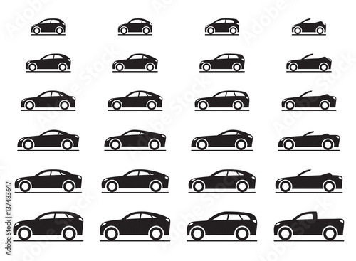 Various modern cars - vector illustration