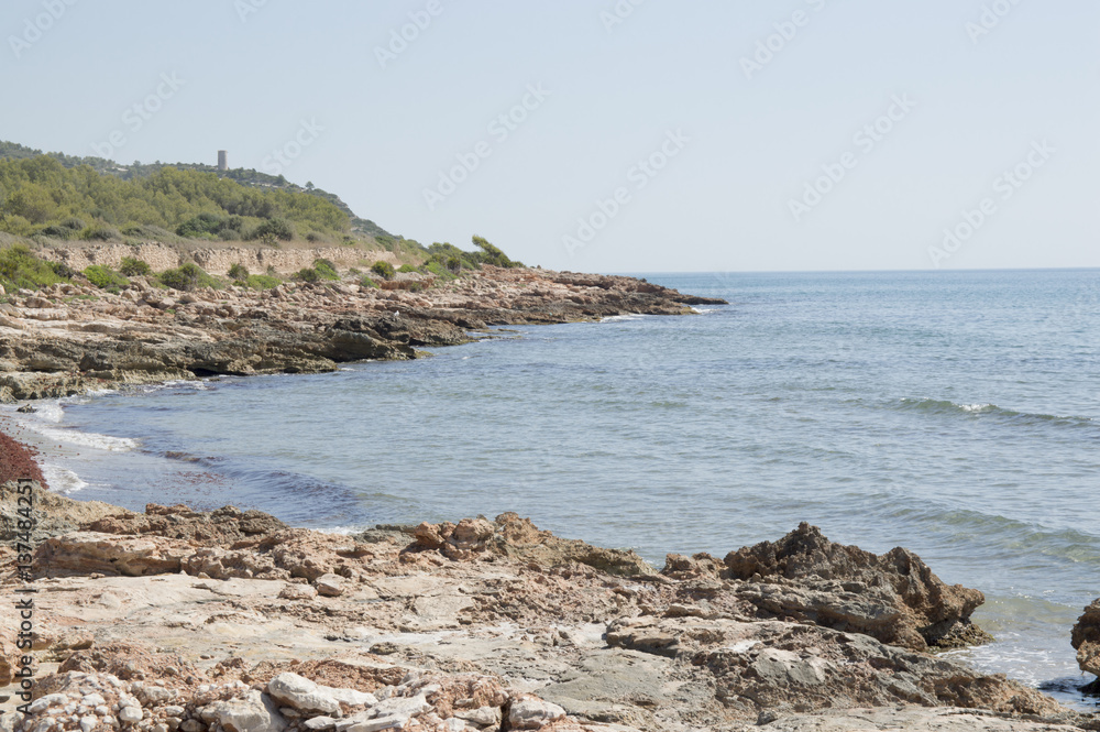 The coast of Peñíscola in the Province of Castellón The coast of Peñíscola in the Province of Castellón