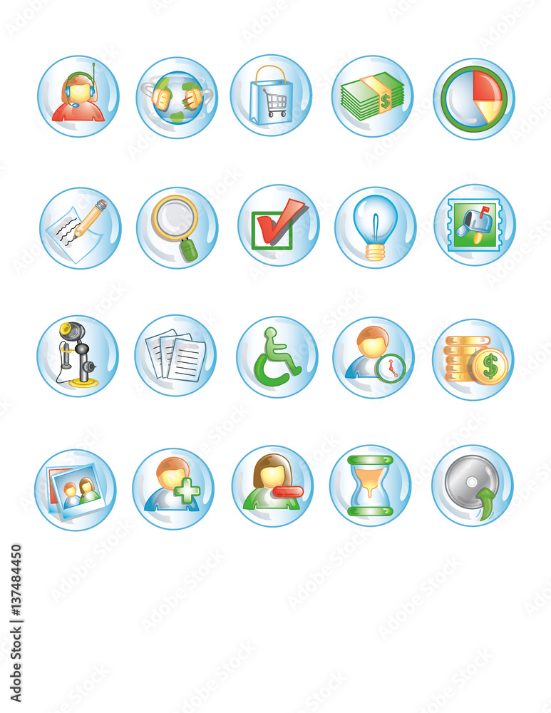 Round Business Icons Round Business Icons