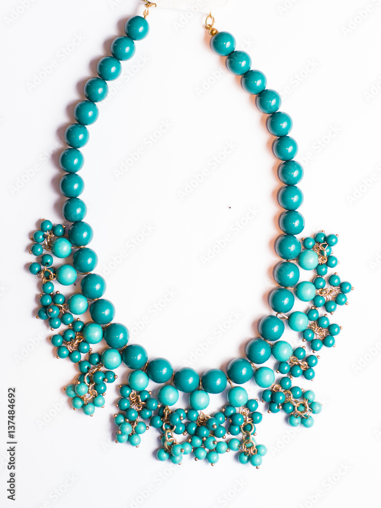plastic necklace blue plastic necklace blue