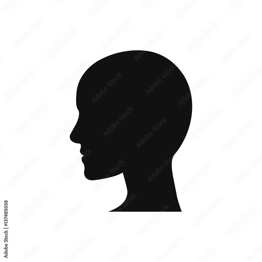 Human head silhouette icon vector illustration graphic design Human head silhouette icon vector illustration graphic design