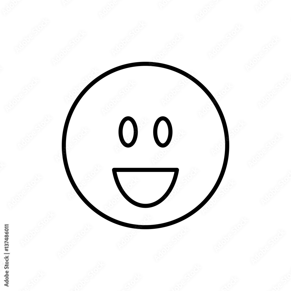Smile emoticon cartoon icon vector illustration graphic design Smile emoticon cartoon icon vector illustration graphic design