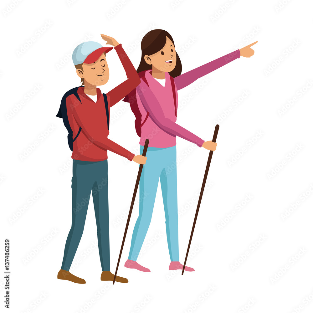 happy couple cartoon icon over white background. colorful design. vector illustration happy couple cartoon icon over white background. colorful design. vector illustration