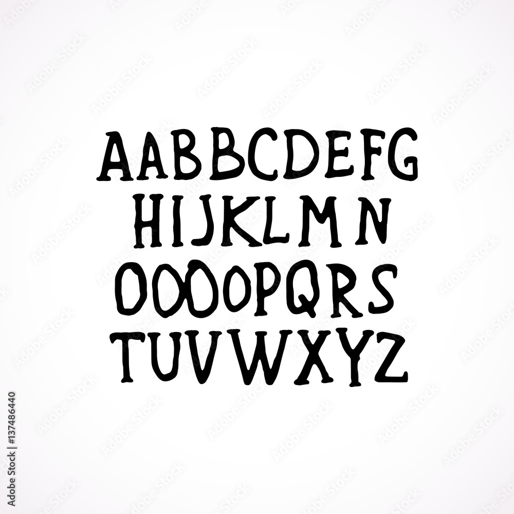 Hand drawn grunge font