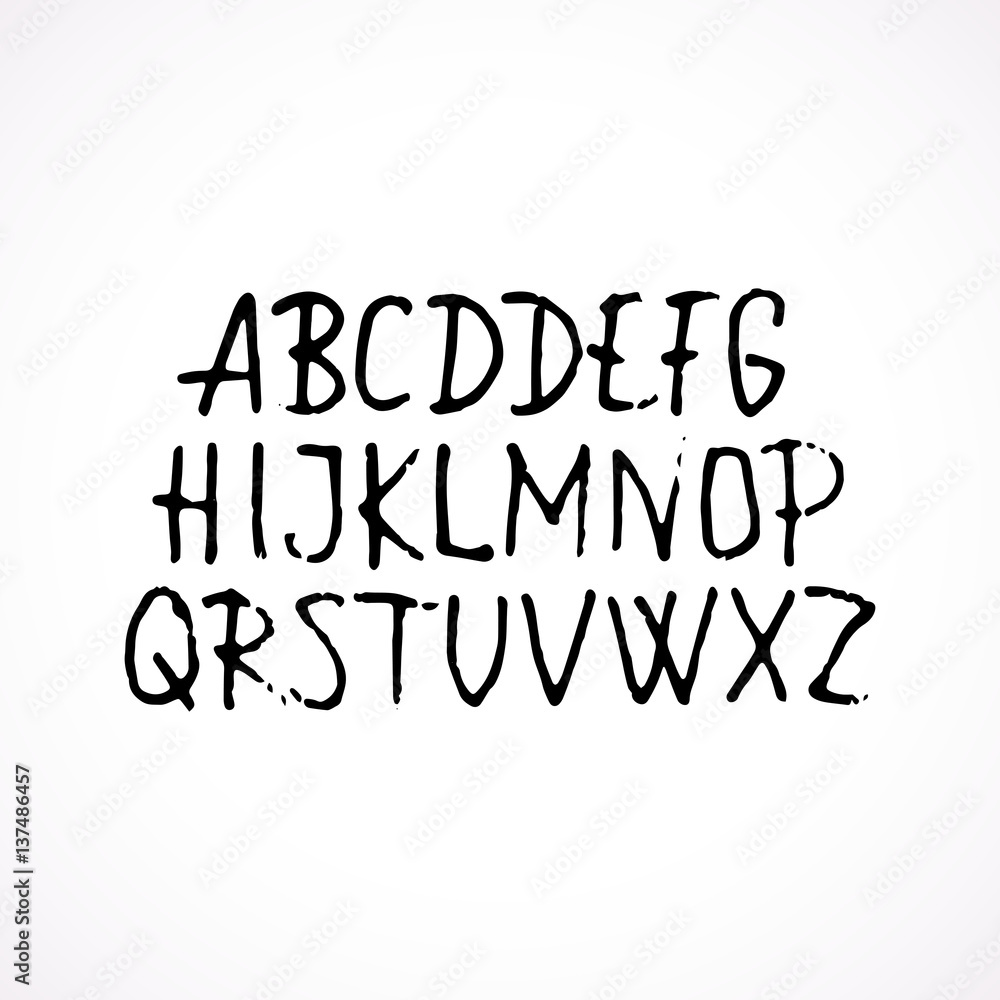 Hand drawn grunge font