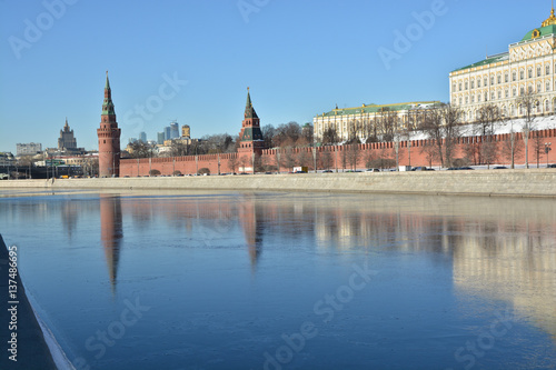 Kremlin embankment of the Moscow river. © sergunt