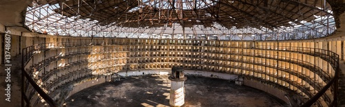 Exterior of derelict prison, Presidio Modelo, Cuba, South America 