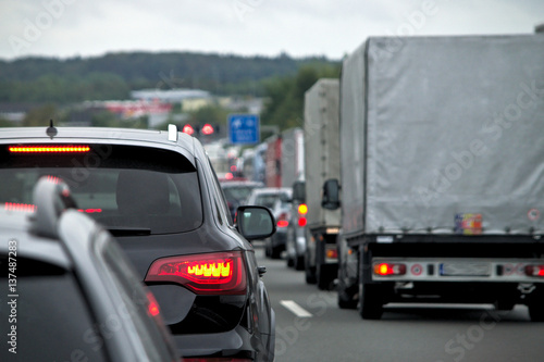 Traffic jam in Germany.