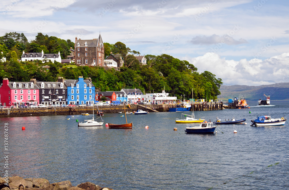 The harbour of Tobermory on the Isle of Mull.