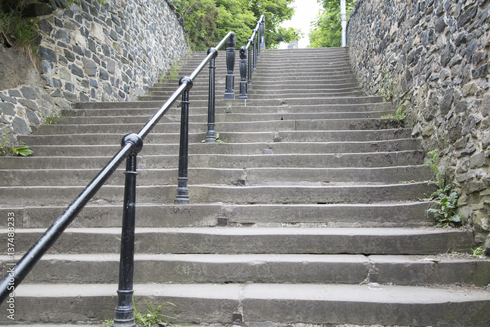 Stairs at Calton Hill, Edinburgh, Scotland