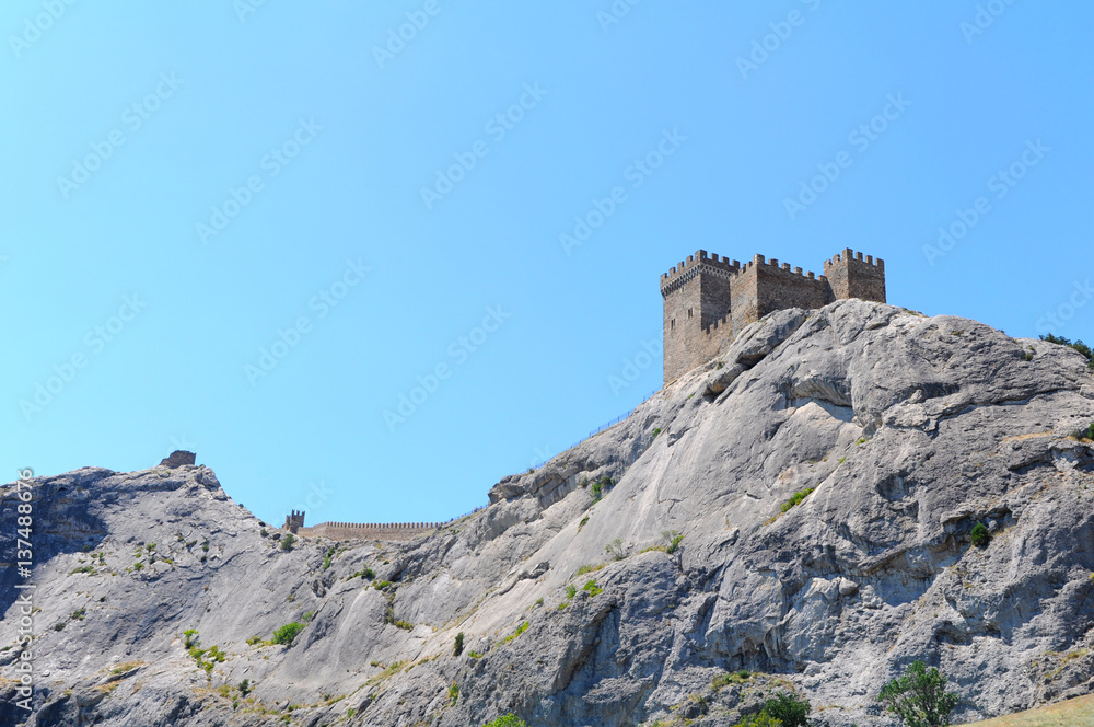 Fortress in Sudak on the Crimean peninsula Fortress in Sudak on the Crimean peninsula