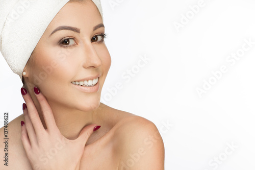 Portrait of smiling women in spa.