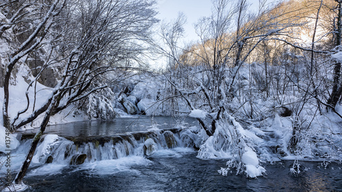 Plitvice lakes in the winter