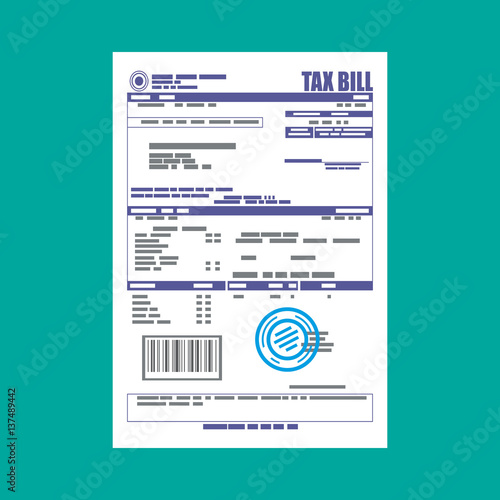Tax declaration paper document