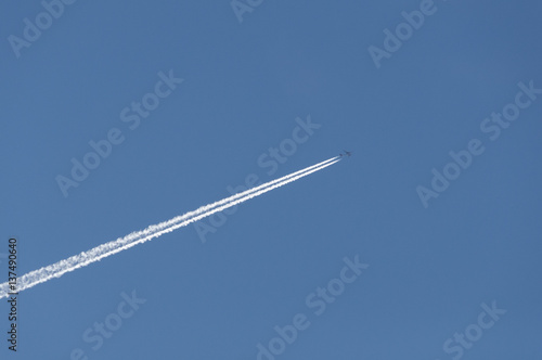 Jet Aircraft with contrails