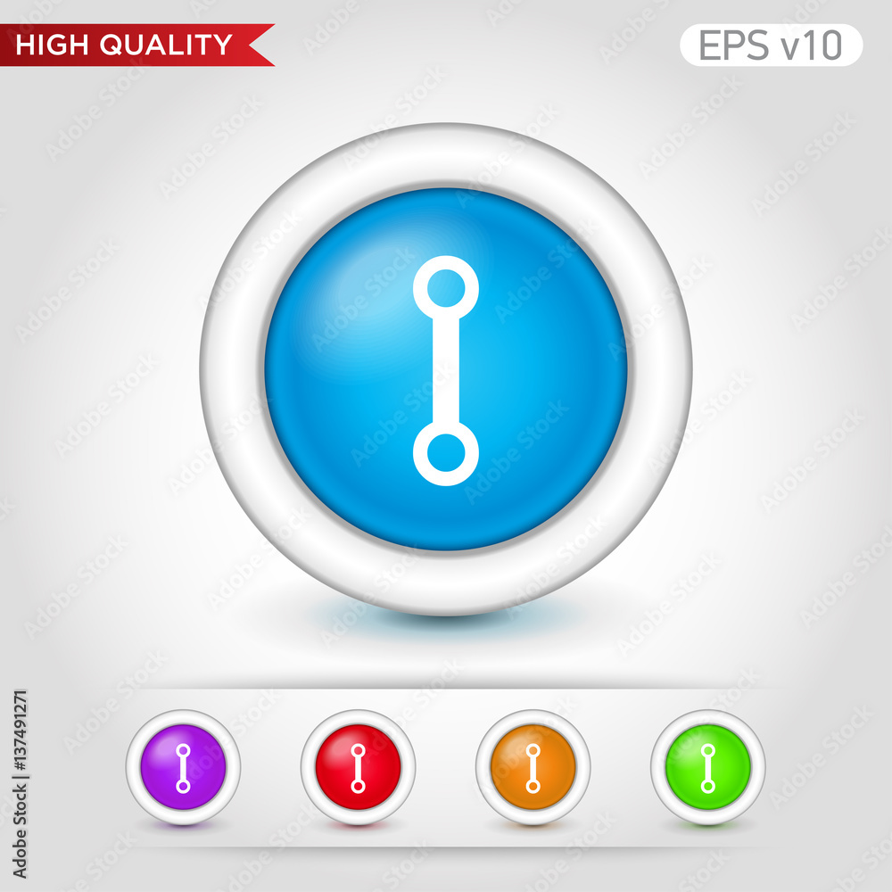 Connection icon. Button with connection icon. Modern UI vector. Connection icon. Button with connection icon. Modern UI vector.