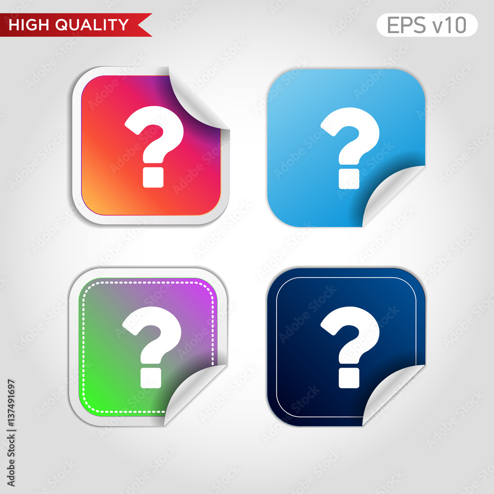 Question icon. Button with question icon. Modern UI vector. Question icon. Button with question icon. Modern UI vector.