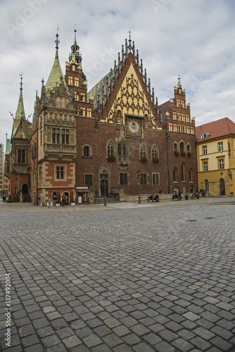 Das Alte Rathaus am Großen Ring (Marktplatz) in Breslau